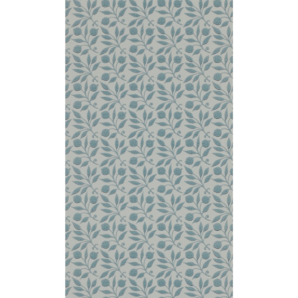 Rosehip Wallpaper 214710 by Morris & Co in Mineral Blue